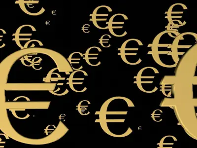 Euro currency sign 3D model