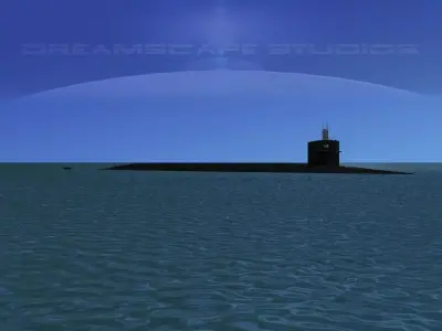 Ohio Class USS Rhode Island SSBN-740 3D model