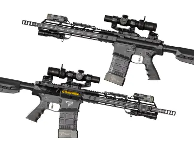 TTI V7 HARBINGER 308 RIFLE Low-poly 3D model