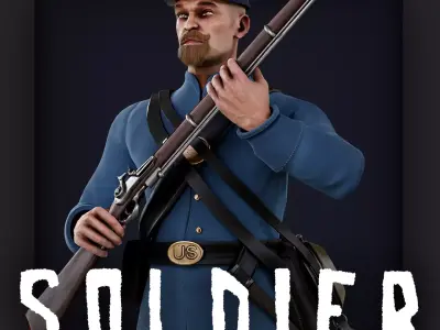 Soldier s1 v2  Low-poly 3D model