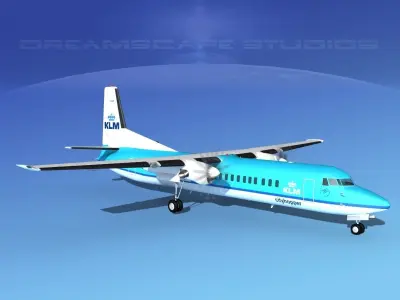 Fokker F-60 KLM Cityhopper 1 3D model