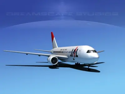 Boeing 767-100 Japan Air Lines 3D model