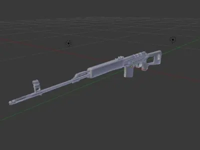 SVD Metel Low-poly 3D model