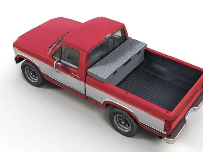 Pickup truck Low-poly 3D model