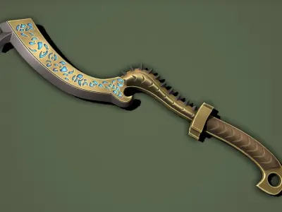 Pharaoh Sword Low-poly 3D model