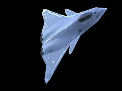fa-xx fifth generation fighter jet Low-poly 3D model