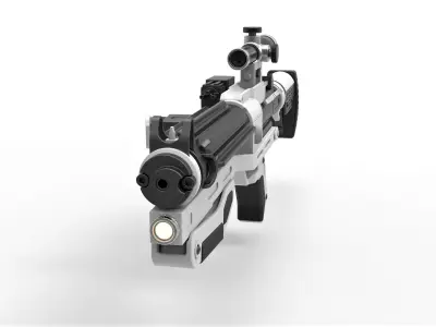 Blaster rifle F-11D with stock from Star Wars The Force Awakens 3D model