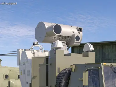 Directed Energy Weapon Station Grey Rigged 3D model
