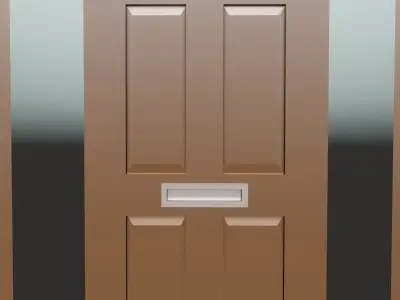 10 Home Door Assets Part one Free low-poly 3D model