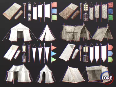 Medieval Collection Campsites 3D Model Pack
