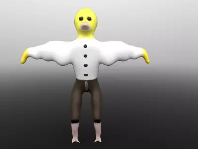 duckling in a shirt 3D model