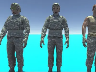 Military Pack Low-poly 3D model