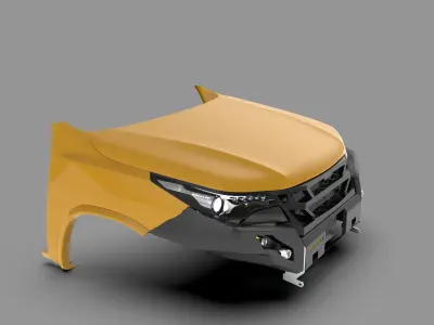 Ecotechne Front Bumper for Toyota Fortuner  Low-poly 3D model