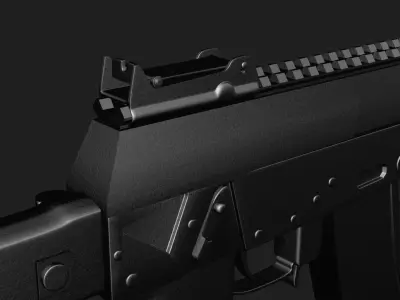 AK 12 Rifle Low-poly 3D model Free low-poly 3D model
