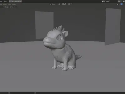 Baby Dragon 3D Model Low-poly 3D model