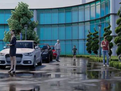 Commercial IT Park Lumion Scene 3D model