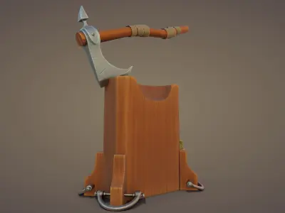 Execution Axe set Low-poly 3D model