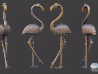 Bird Figure Low-poly 3D model