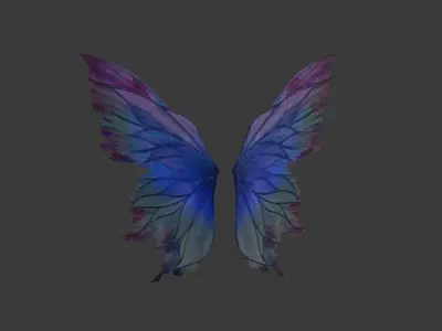 Butterfly wings 3D - Alas mariposa Low-poly 3D model