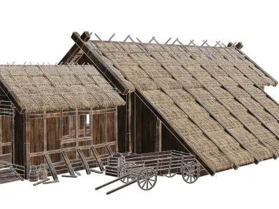 Old Medieval House 38 PBR 4K GameReady Low-poly 3D model