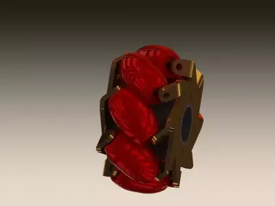 Mecanum wheel Low-poly 3D model