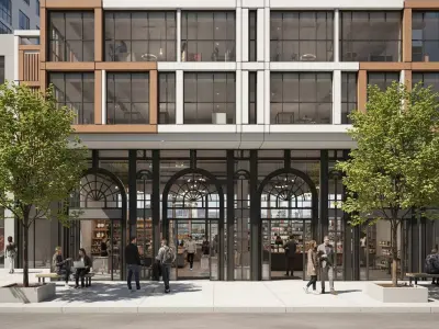 residential and commercial building Low-poly 3D model