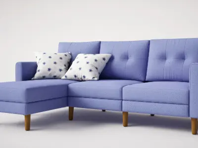 Burrow Nomad Chaise Sofa Free 3D model