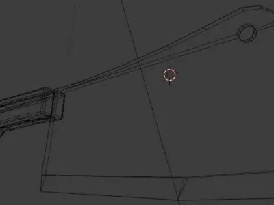 Butcher Knife Free low-poly 3D model buy