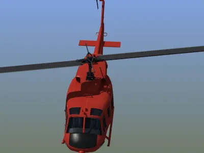 Bell 212 Rescue Helicopter 3D model