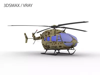 UH-72 LAKOTA Low-poly 3D model