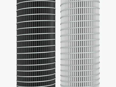 Black and White Air Filters 3D model