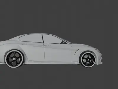 Alfa romeo gulia detailed mesh Free 3D model