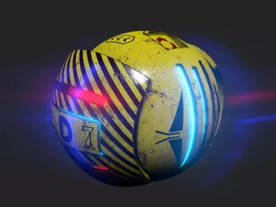 flying high-tech drone Low-poly 3D model