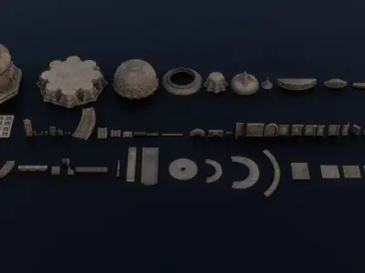 Temple of Gods Modular 3D model