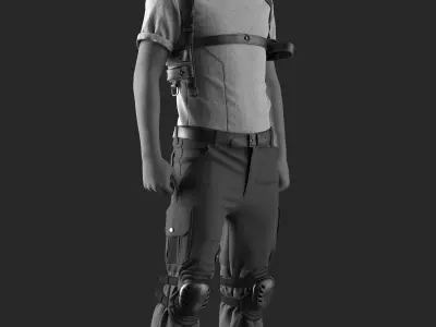 Agent Man 1 - Marvelous Designer with Video Process - Update 3D model