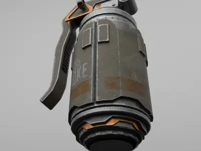Detailed Stun Grenade - Low poly with 4K textures Free 3D model