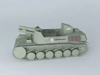 Sturmpanzer SdKfz121 Bison II 3D model