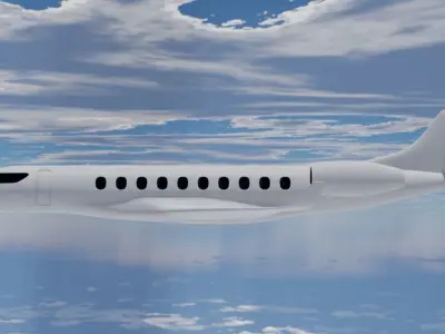 Generic Private jet Low-poly 3D model