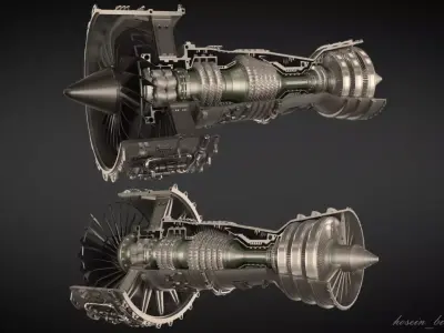 jet engine 3D model