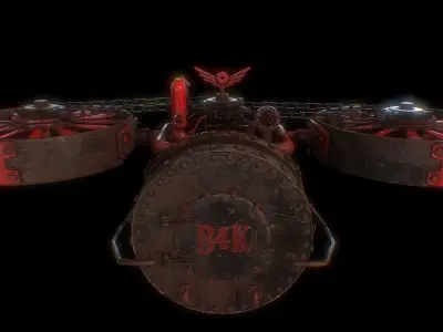 Old Barrel Drone Low-poly 3D model