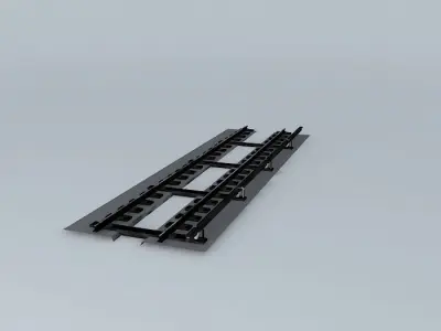Subway Tracks Detailed Free 3D model
