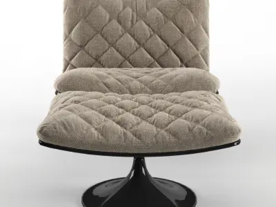 Armchair lounge chair and ottoman Free 3D model purchase