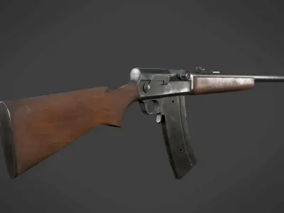 Remington Model 81 Police Special PBR Low-poly 3D model