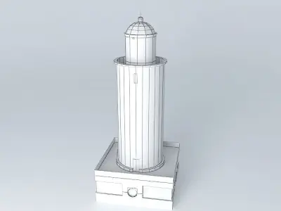 Small Stone Lighthouse Free low-poly 3D model
