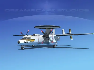 Grumman E-2C Hawkeye V11 3D model
