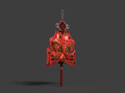Chinese fish knot figure  Low-poly 3D model