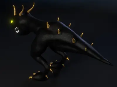 Dragonsnapper Raptor Creature Low-poly 3D model