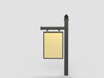 Real Estate Sign 3D model