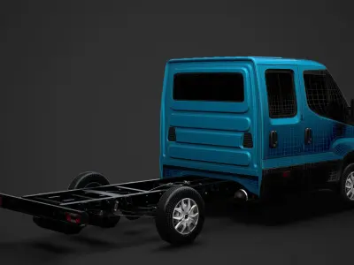 Iveco Daily Crew Cab L2 Chassis 2019 3D model