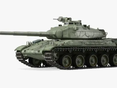 French AMX-30 Rigged for Cinema 4D 3D model